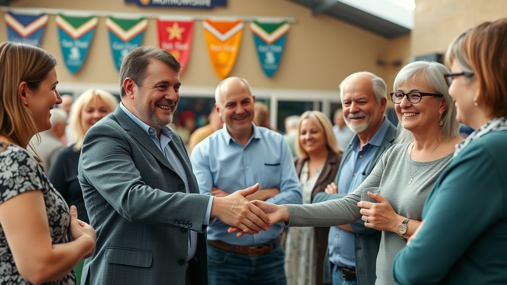 Community engagement with local business owners networking to promote affordable marketing solutions Monmouthshire