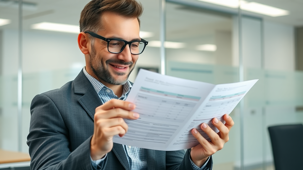Business owner reviewing transparent and affordable pricing plans for cost-effective marketing solutions