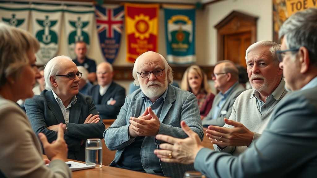 Residents of Monmouthshire attending a vibrant town council meeting