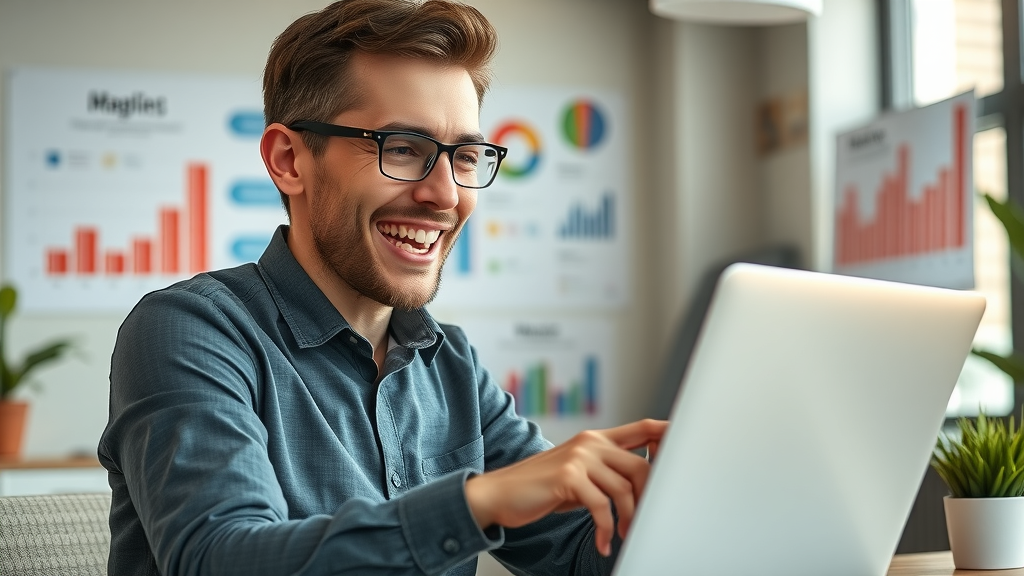 small business owner managing dynamic social media marketing campaigns to boost ROI