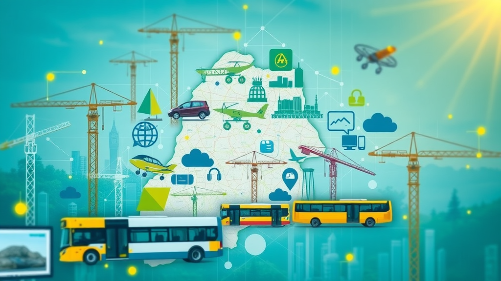 Digital collage of Monmouthshire business and tourism icons, highlighting opportunities and challenges in business growth in Monmouthshire
