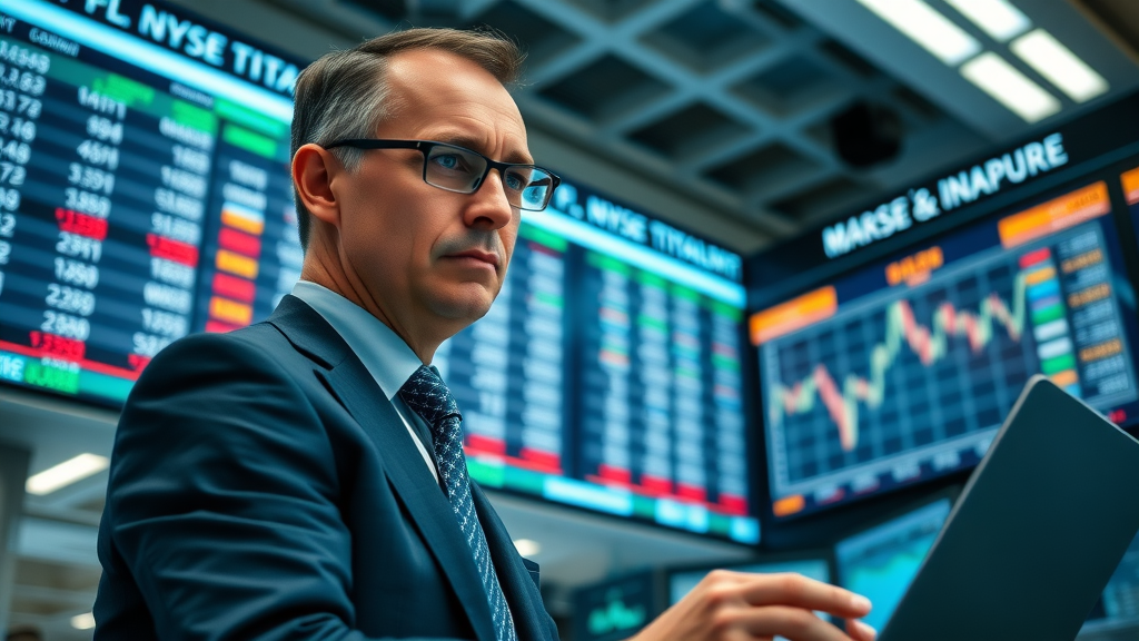 Federal Reserve business news announcement being tracked by a financial analyst with real-time market data charts