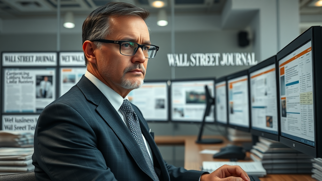 Wall Street Journal editorial team reviewing business articles business news