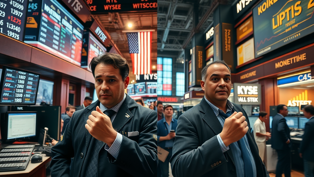 Wall Street trading floor compared with Monmouthshire business reaction to global business news